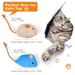 Catnip Mouse Toys,9 Pcs Catnip Toys for Cats,Mini Pet Chew Small Plush Mouse Cat Toy,Cat Teeth Cleaning,Indoor Interactive Toys