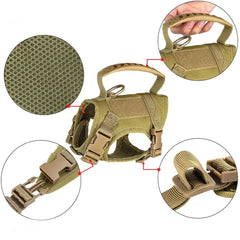 Tactical Nylon Cat Harness Leash Patch Kit for Cats and Small Dogs Vest Military Dog Work Outdoor Training Accessories