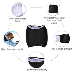 3Pcs Washable Male Dog Diaper for Small Medium Dogs Reusable Pets Physiological Pants Leak Proof Pet Urine Pant Yorkshire Pug
