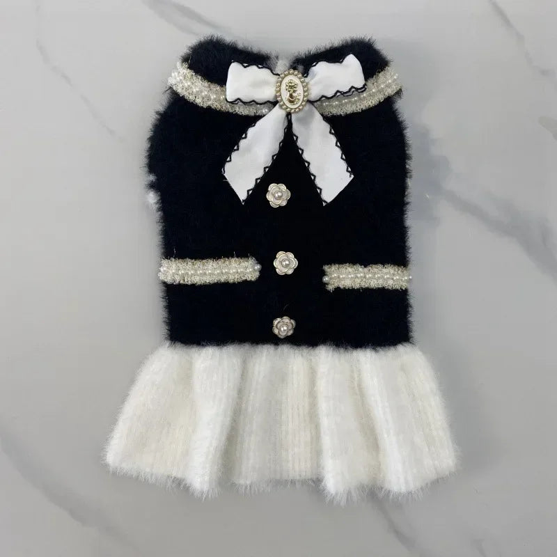 Autumn and Winter New Dog Cat Skirt Pet Knitted Clothes Thickened To Keep Warm and Cold Pet Products