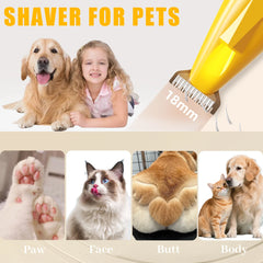 YEUKEUUAI Electric Pet Hair Trimmer Convenient Intelligent Digital Display Pet Push Clipper Household Cat and Dog Shaver YE-1811