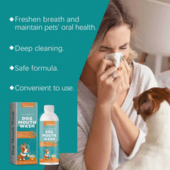 Pet Oral Cleaning Liquid Dental Stain Remover Oral Breath Freshing Mouth Odor Removing Natural Dental Deodorant Dog Mouth Wash