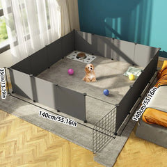 Dog Fence Small Size Dogs Home Indoor One Bedroom One Bathroom Pet Fence Kennel with Toilet Area Anti-Jailbreak Dog Cage