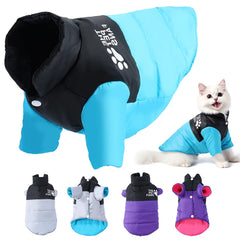 Reversible Pet Coat In Winter For Small Medium Dogs Cats Waterproof Pets Clothes Solid Warm Puppy Kitty Sphynx Chihuahua Jacket