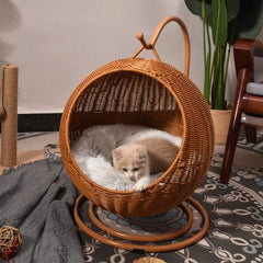 winterCat and dog kennel rattan pet products Summer pet kennel cool kennel hanging cat basket four seasons universal pet mat