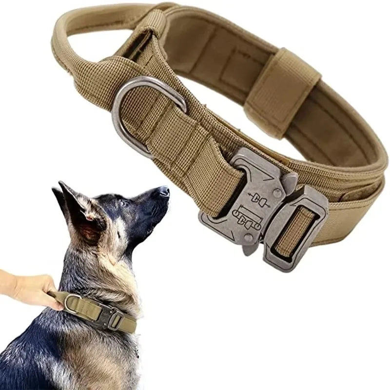 Pet Dog Collar Leash Set Nylon Material Durable Dog Collar Reflective Leash Pet Tactical Training Dog Collar Large Dog Leash Set