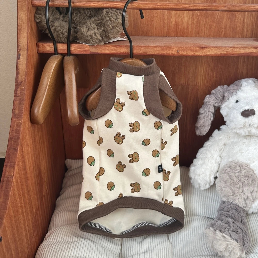 Sphynx Cat Cotton Vest Sleeveless Khaki Shirt for Hairless Cat soft Coat in Spring for Devon Res Pet Clothes for Summer Outwear