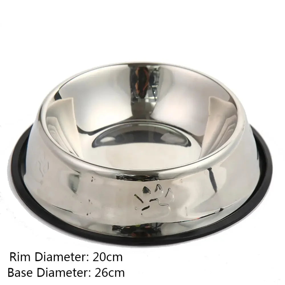Cat Feeding Stainless Steel Pet Bowl Feed Water Food Bowls Multi-Specification Dog Cat Feeder Pet Supplies Dog Bowl