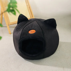 BOOTEELY Black New Deep Sleep Comfortable Winter Cat bed Small mat Basket Puppy House products Pet tent Comfortable Cave