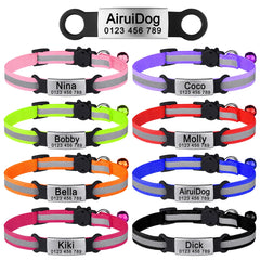 Personalized Customize  Cat Collar Name Fast Breakaway Nylon Id  Bell Pet Products Small Adjustable Unisex Kitten Supplies