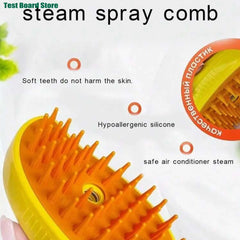 Steamy Dog Brush Electric Spray Cat Hair Brush 3 In1 Dog Steamer Brush for Massage Pet Grooming Removing Tangled and Loose Hair