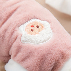 1pc-Pet autumn and winter warm thick vest with cute lamb embroidery pattern