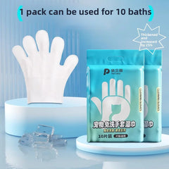 Petclear - Pet Hand Sanitizer Gloves Wipes - No Wash Pet Care Cleaning Towels 10pcs