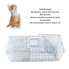 Folding Cat Cage Mild Steel Wire Cat Cage Portable Lightweight Metal Wire Pet Cage for Small Medium Cats