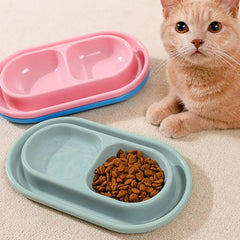 Pet Feeding Double Bowls Plastic Anti Ants Food Water Feeder For Dogs Cats Puppy Automatic Dog Feeder Dispenser Karate for Ants