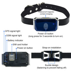 Mini Smart Gps Dog Tracker Anti-Lost Collar for Cats Waterproof GPS+WIFI Locator with Microphone Real-Time Tracking Accessories