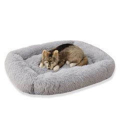 Pet Dog Bed Sleeping Mat Winter Cat Bed Square Dog Beds Soft Fluffy Plush Puppy Cushion for Small Medium Large Dog Accessories