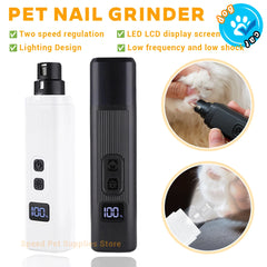 Electric Dog Nail Clippers for Dog Nail Grinders Rechargeable USB Charging LED Light Pet Quiet Cat Paws Nail Grooming Supplies