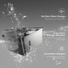 8L large capacity stainless steel cat/dog smart water dispenser