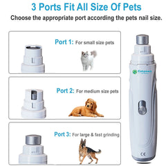 Electric Dog Claw Grinder USB Rechargeable Electric Dog Nail Trimmer Quiet Electric Pet Cat Paws Nail Grooming Trimmer Tools