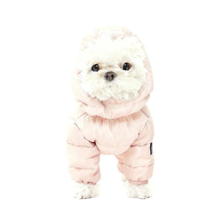 Korean Style 4-legged Down Cotton Pet Coat Thick Warm Winter Jacket For Teddy Poodle Small Dogs Cold-resistant Windproof
