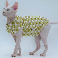 Summer Bubble Sleeve Pure Cotton Cat Clothes for Sphynx, Devon, Cornish Rex Cats