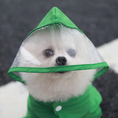 Waterproof Dog Raincoat,Full Coverage 4 Legs Dog Rain Jacket for Small Medium Dogs,Pet Rain Coat with Hood,Outdoor Raincoat Dogs