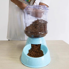 3.8L Automatic Pet Feeder Water Fountain Drink Bowl Large Capacity Cat Dog Food Dispenser Water Fountain Drink Bowl