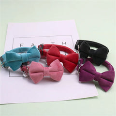 Pet Collars New Pet Bow Bell Collars Cute Cat Collars Pet Supplies Multicolor Adjustable Pets Dressing Tool Pets Accessories