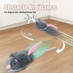Electric Interactive Mouse Cat Toys Funny Plush Toy Smart Pet Interactive Movement Toys Fast Moving Pet Cat Accessories