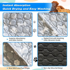 Dog Urine Mat Washable Reusable Anti Slip Pet Pee Mats Puppy Training Pad Pet Bed for dog cage protective pads Pet winter