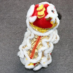 Chinese Style Chinese New Year Visiting Clothing Chinese New Year Lion Dance Pet Clothes Warm Winter Outfits for Cats Dogs