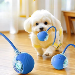 New Cat Interactive Ball Toys Silicone Automatic Rolling Ball With Long Tail Teaser Smart Pet Electric Toy Kitten Cat Toy