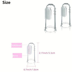 5 Sets of Pet Silicone Finger Sleeves Boxed Toothbrushes for Cats Dogs Brushing Finger Sleeves Pet Teeth Oral Cleaning Products