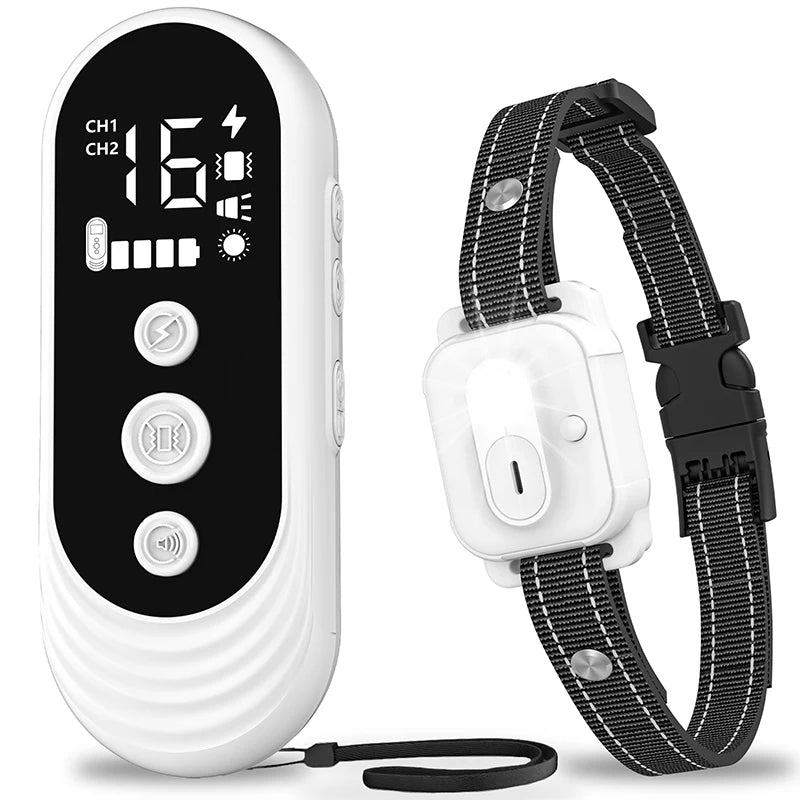 3300ft Pet Dog Training Collar with IP67 Waterproof Shock Vibration Sound Functions for Behavior Correction Remote controlled