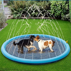 170*170cm Pet Sprinkler Pad Play Cooling Mat Swimming Pool Inflatable Water Spray Pad Mat Tub Summer Cool Dog Bathtub for Dog