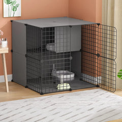 Cat Cage for Home Use, Indoor Cat House, Small Animal Villa, Short-Haired Kitten Cage, Empty Cage