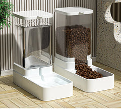 Large capacity optional Automatic Cat Feeder & Water Dispenser with Gravity Food Storage Container for Cats and Dogs